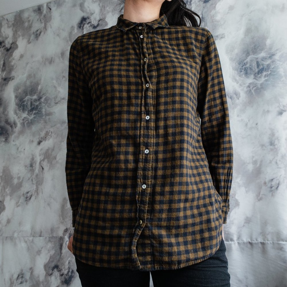 Olive plaid shirt
